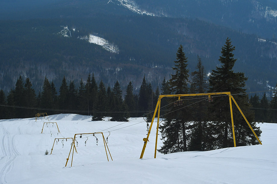 Wyciągi na Hali Łabowskiej (Beskid Żywiecki)